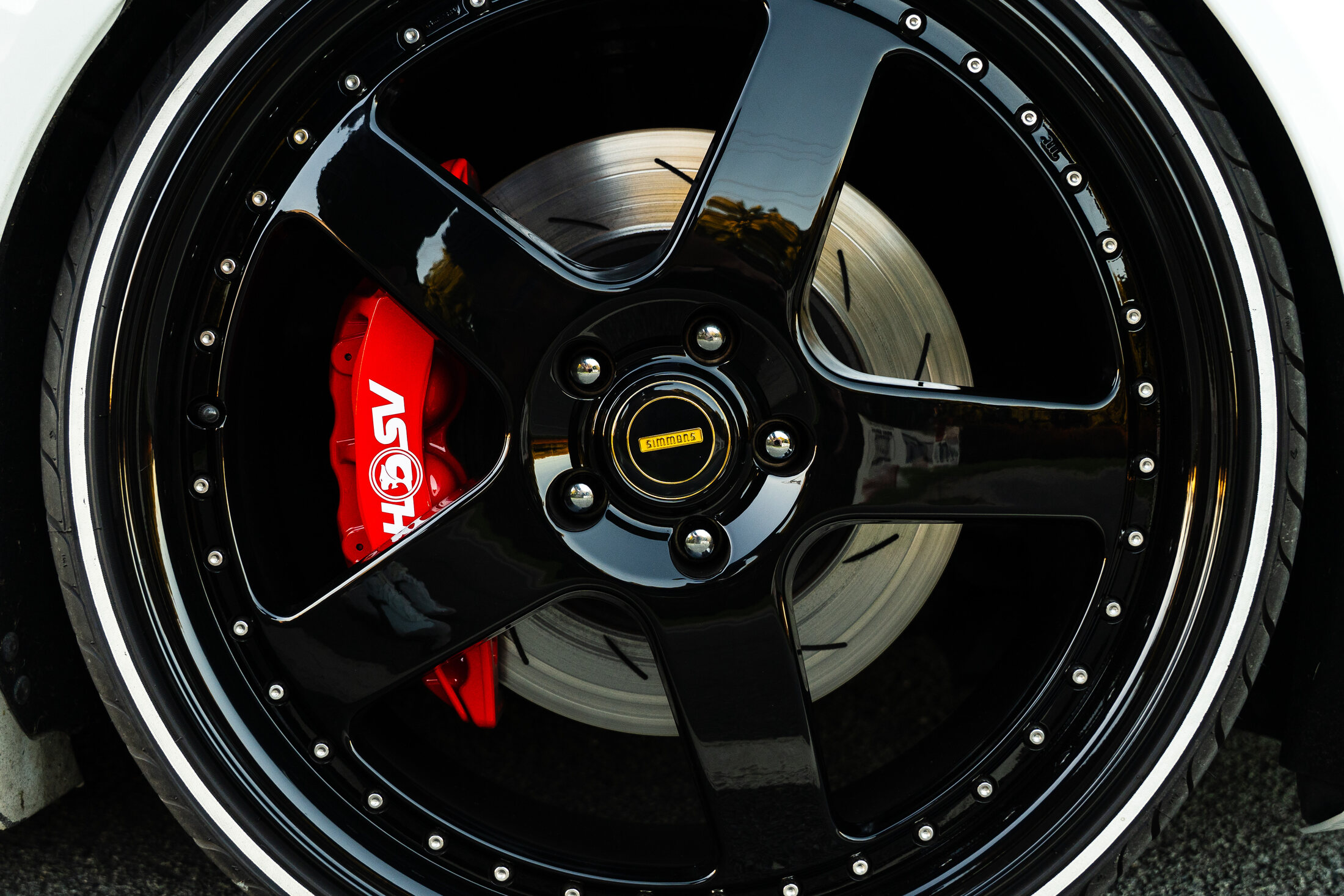 Prize car rear wheel detail.